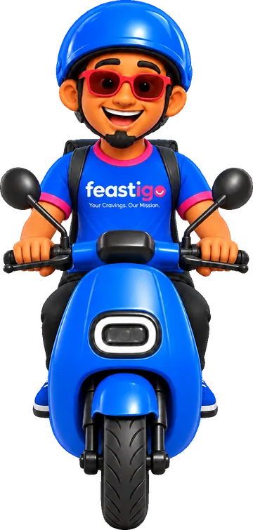 Feastigo rider on a scooter